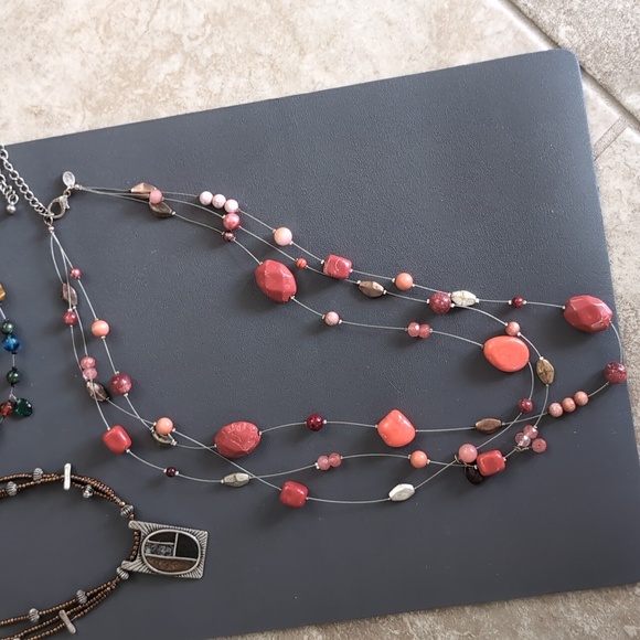Chico's Necklace Bundle of 3, Enamel, Ceramic, Glass - Picture 11 of 14